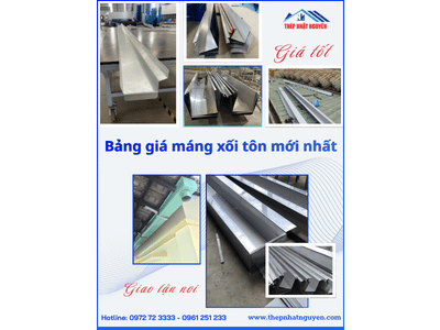Cập nhật bảng giá máng xối tôn giá rẻ mới nhất