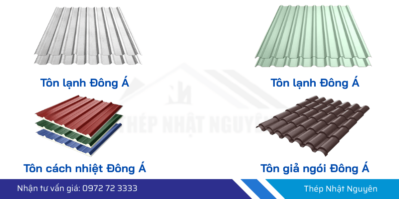 Các loại tôn đông á giá tốt