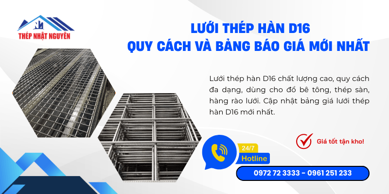 Lưới Thép hàn D16 giá tốt