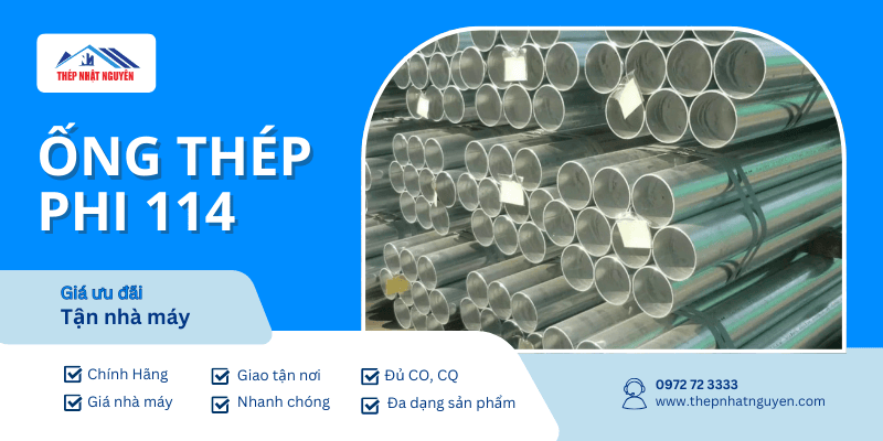 Ốngs thép phi 114 chính hãng giá tốt