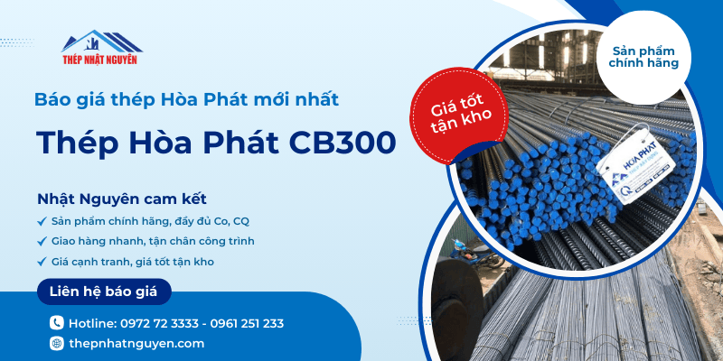 Thép hộp hòa phát CB300 giá tốt