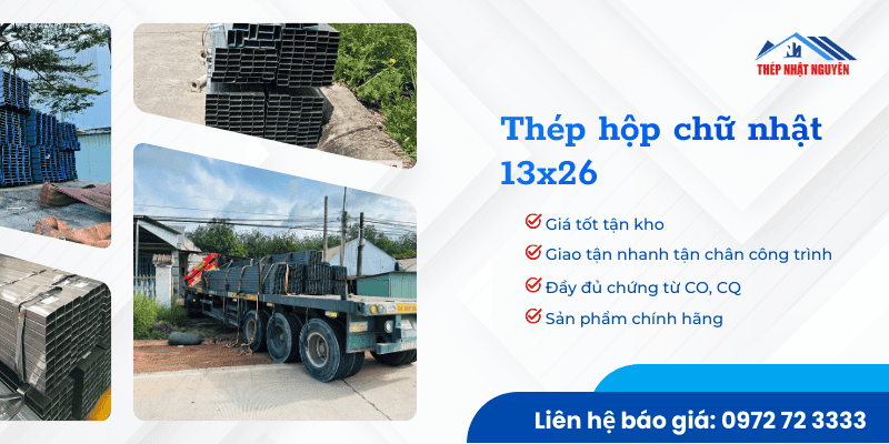 Thép hộp chữ nhật chính hãng giá tốt