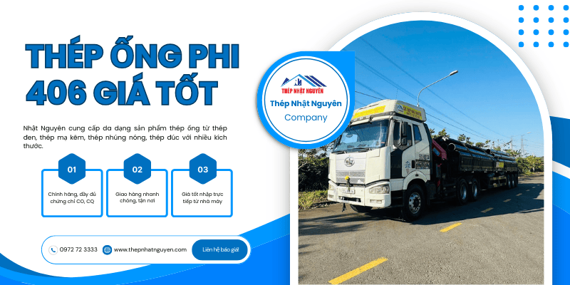 Thép ống phi 406 chính hãng giá tốt
