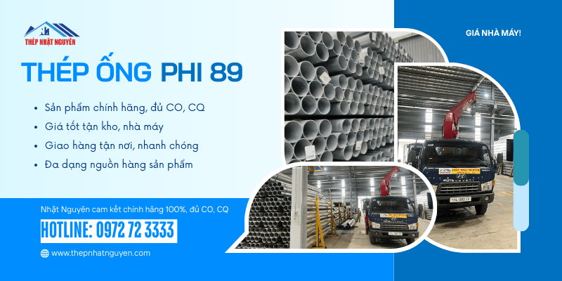 ống thép phi 89 chính hãng giá cực tốt