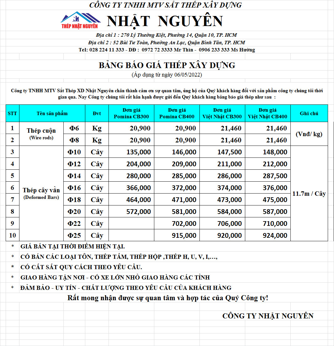 thép Việt Nhật VinaKyoei 