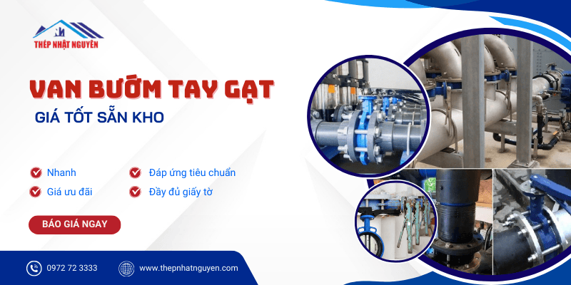 Van bướm tay gạt - giá tốt sẵn kho